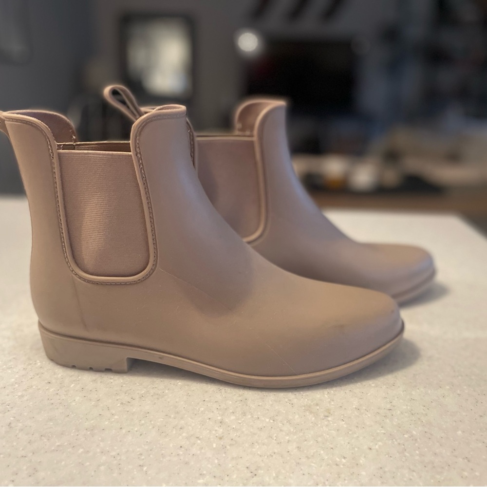 Women's Tan Ankle Rain Boots